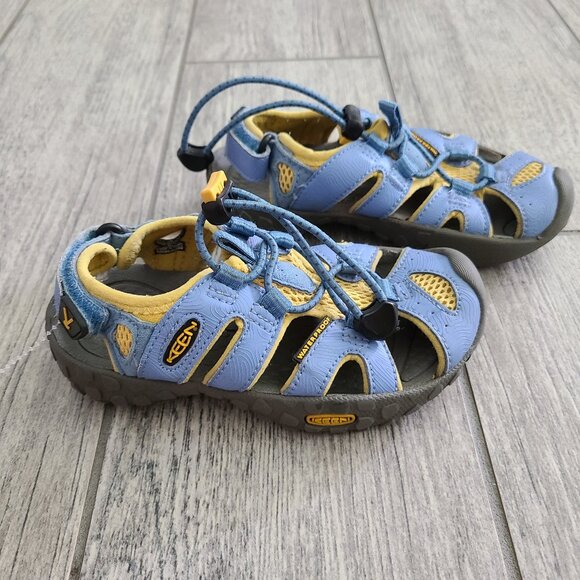 Keen Other - KEEN toddler boy waterproof hiking sandals blue yellow and grey size 10